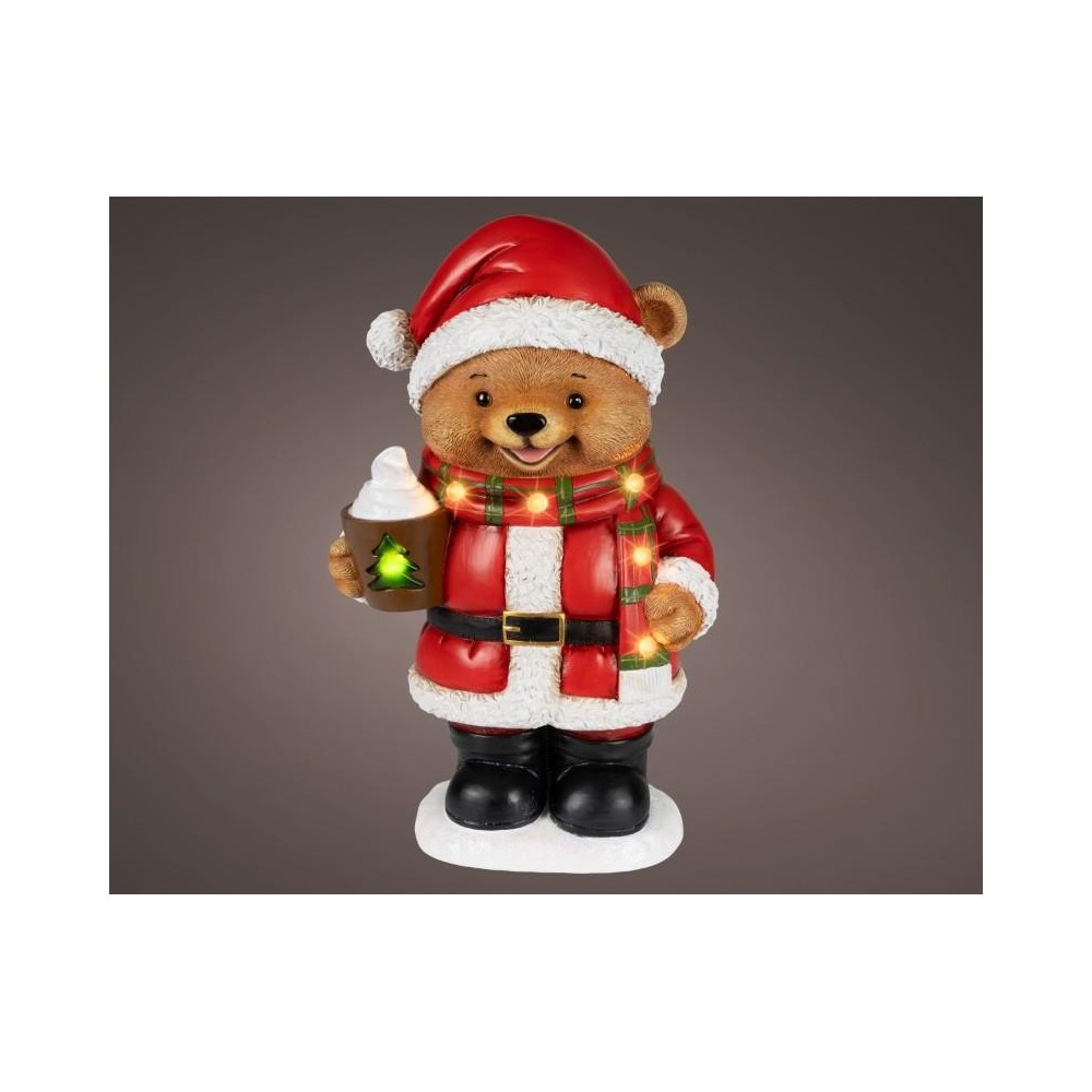 ORSETTO NATALE CON TAZZA LED H.37